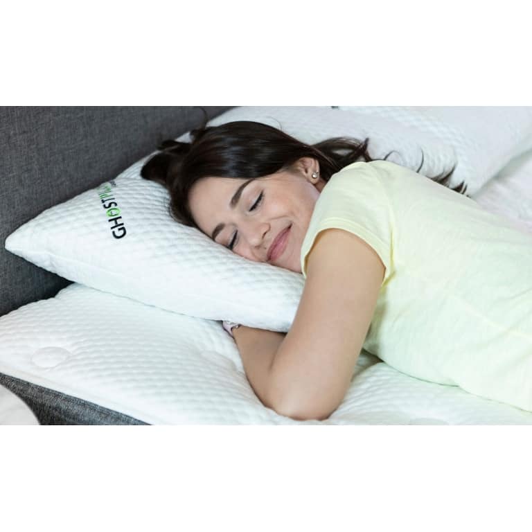 GhostBed Shredded Memory Foam Pillow with Breathable Cover - 2-Pack