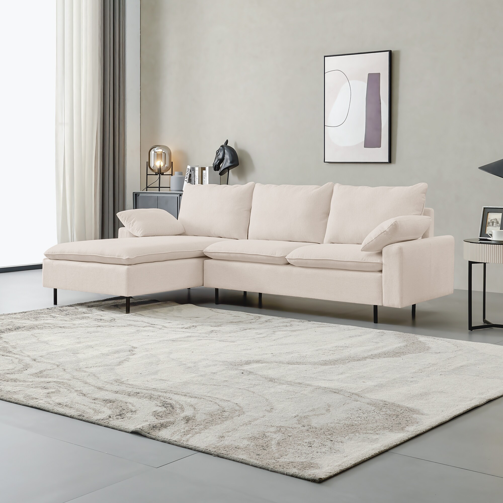 Left l cheap shaped sectional sofa