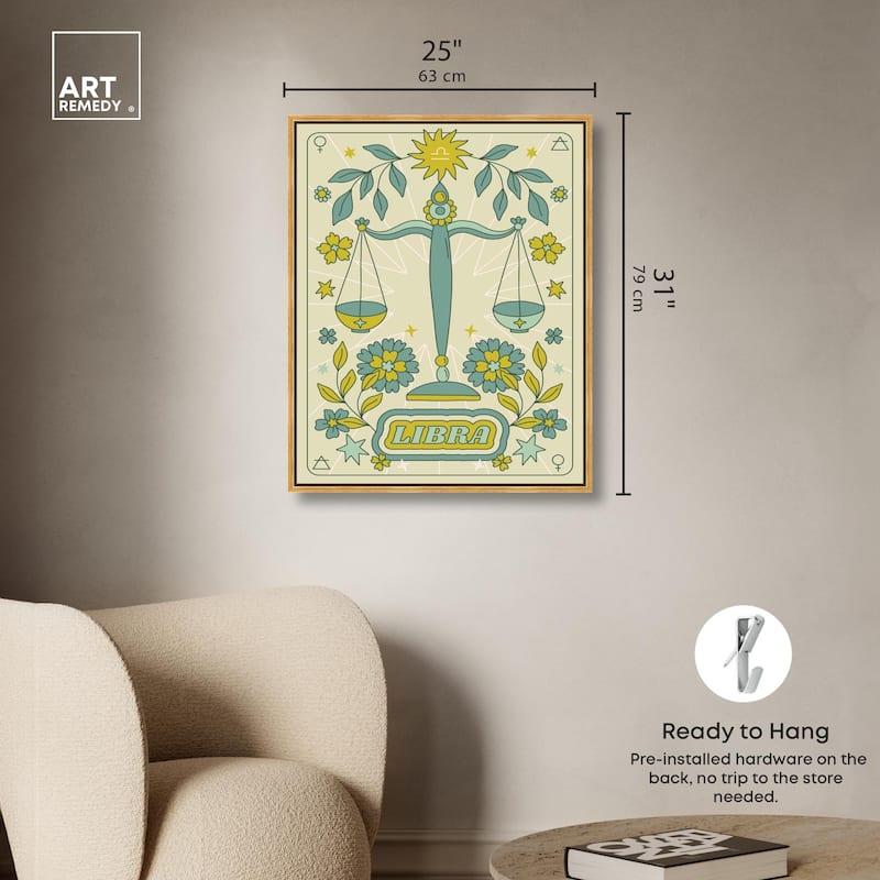 Libra Stars Card Canvas by Art Remedy