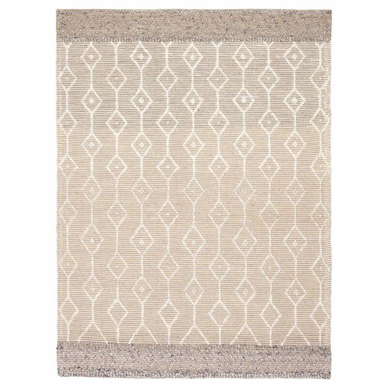 ECARPETGALLERY Braid weave Sienna Cream Wool Rug - 5'2 x 7'1 - Cream - 5'2 x 7'1
