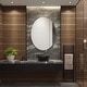 preview thumbnail 4 of 20, SAFAVIEH Nolan 32 x 2 Inch W x H Oval LED Aluminum Vanity Mirror