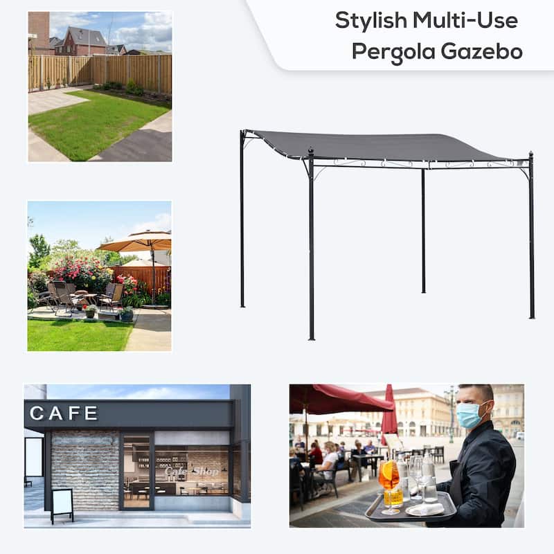 Outsunny Steel Outdoor Pergola Patio Canopy