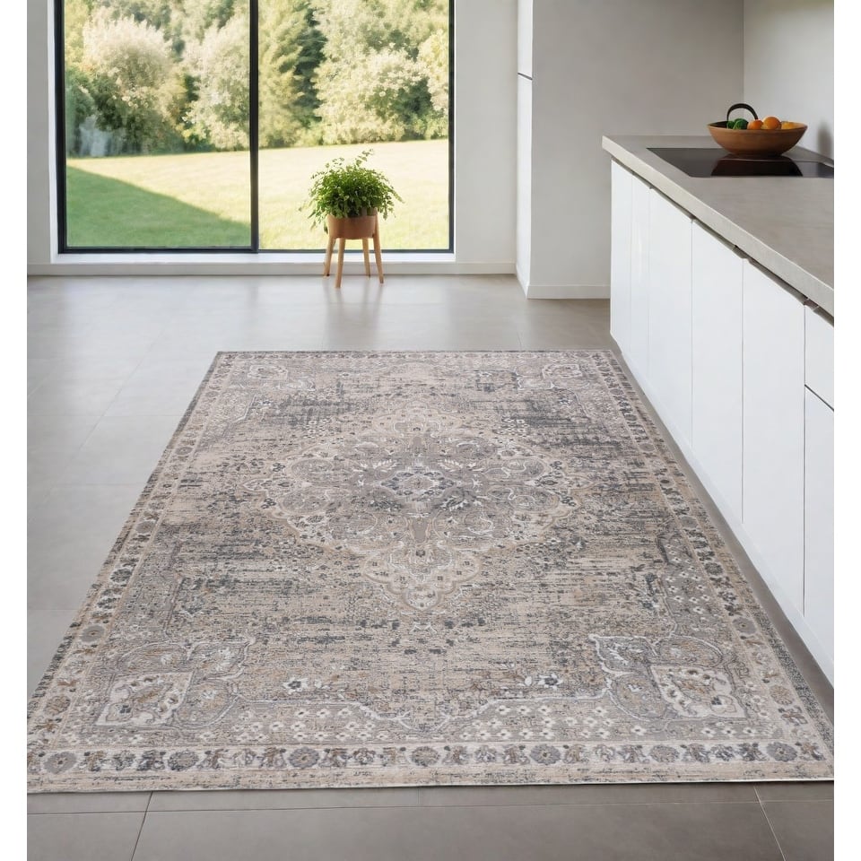 Bike Distressed Stain Resistant Woven Durable Area Rug By HomeRoots