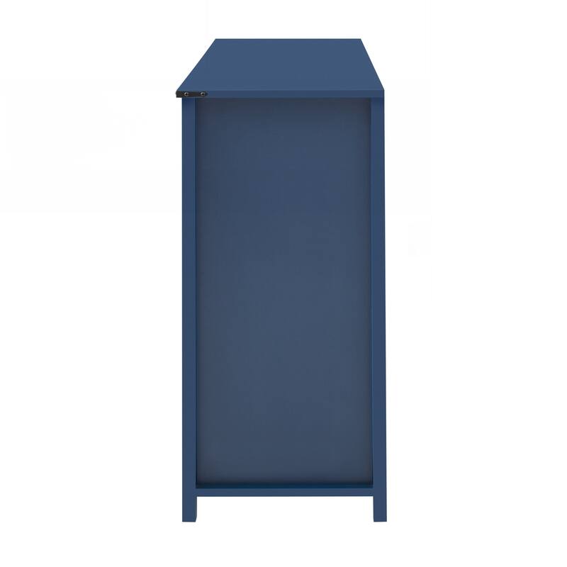 Sliding Barn Door Sideboard Buffet Cabinet with 3 Drawers, Adjustable Shelves