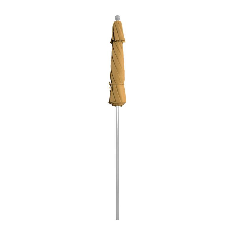 California Umbrella 75' Venture Series Patio Umbrella, Silver Aluminum Pole Fiberglass Ribs Push Lift Sunbrella