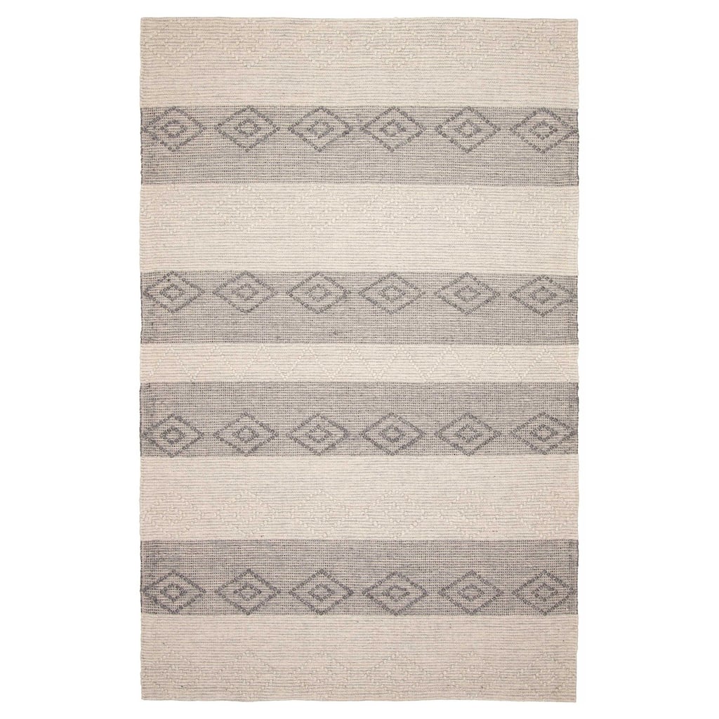 ECARPETGALLERY Braid weave Sienna Khaki Wool Rug - 6'0 x 9'2