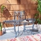 preview thumbnail 2 of 41, SAFAVIEH Abia Victorian Wrought Iron 50-inch Outdoor Tree Bench. - 50 in. W x 24 in. D x 31 in. H