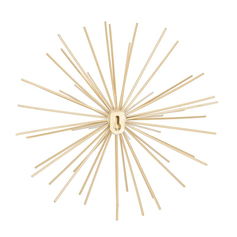 CosmoLiving by Cosmopolitan Metal 3D Starburst Wall Decor (Set of 3) - Silver, Gold, Black, Copper
