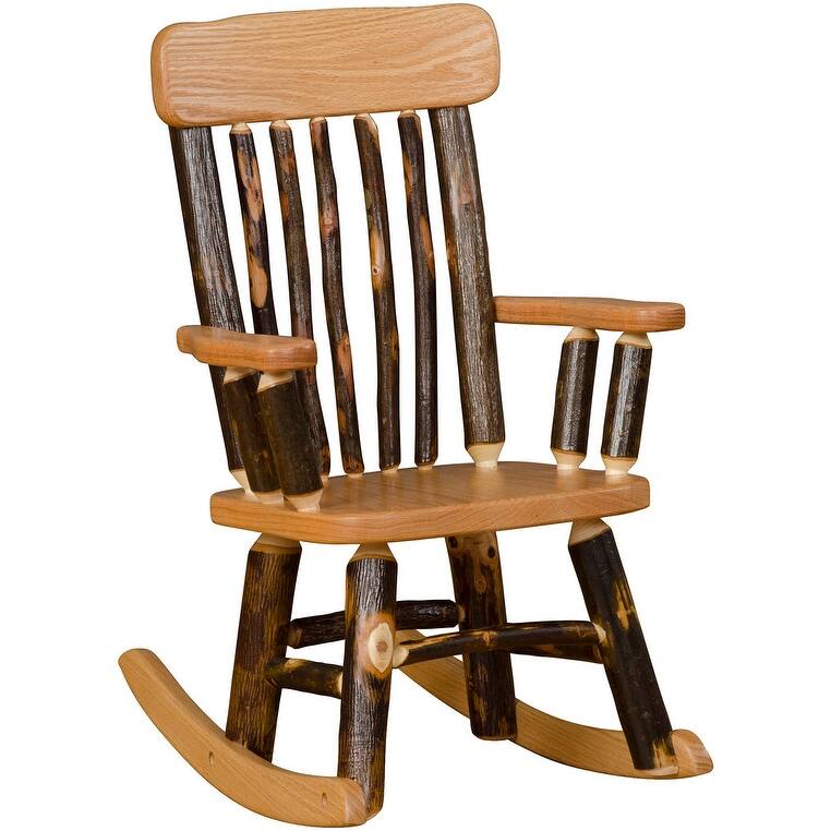 Hickory Log Child's Rocker - Overstock - 33585114