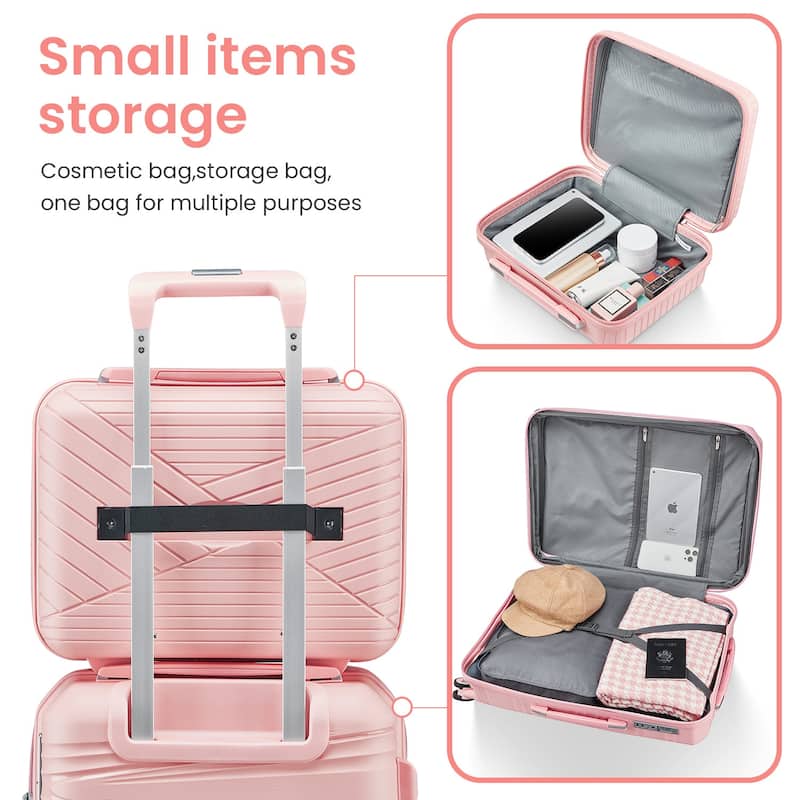 Luggage Sets 4 Piece with Spinner Wheel, Hardside Suitcase Set with TSA Lock, Expandable Luggage for Men and Women Travel