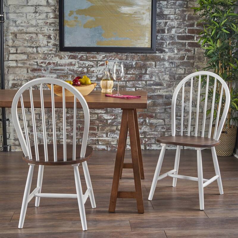 Declan Farmhouse High Back Spindle Dining Chairs (Set of 2) by Christopher Knight Home - 36"H