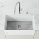 preview thumbnail 11 of 45, VIGO White Casement Front Matte Stone Farmhouse Kitchen Sink 18"L x 30"W x 9.625"H With Grid - White