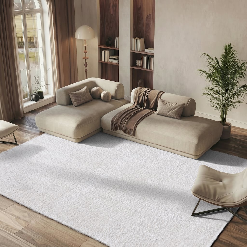 SAFAVIEH Cloud Shag Hasnaa Modern Abstract 2-inch Thick Rug
