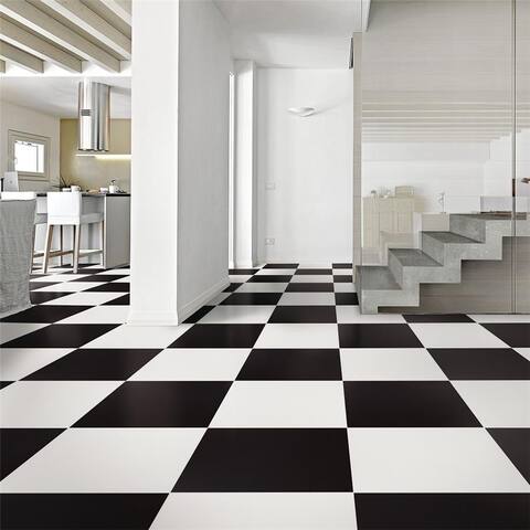 Merola Tile Klavier Matte Black 17.86" x 17.86" Porcelain Floor and Wall Tile