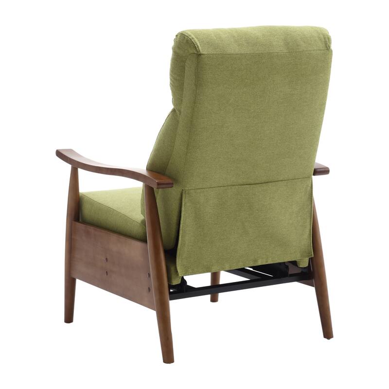 PU Leather Recliner Chair,Living Room Solid Wood Accent Chair