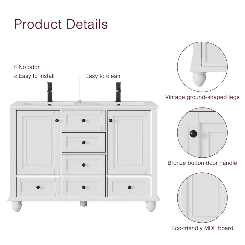 Bathroom Vanity with Sink Combo Set, Free Standing Bathroom Storage Cabinet