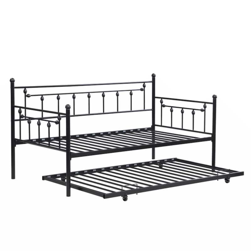 Twin Size Daybed with trundle BLACK