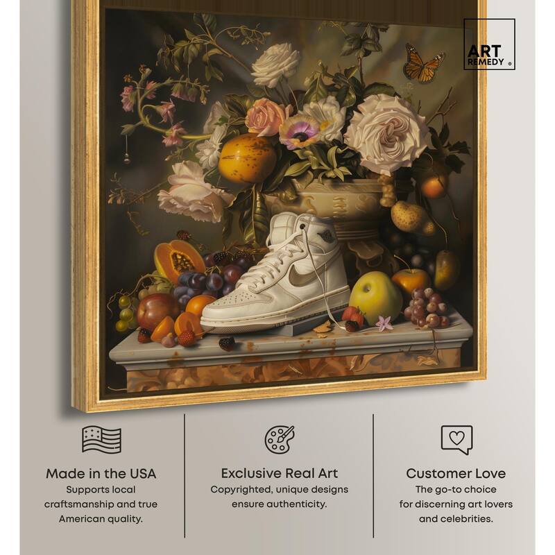 Classical Still Life Sneaker Canvas by Art Remedy