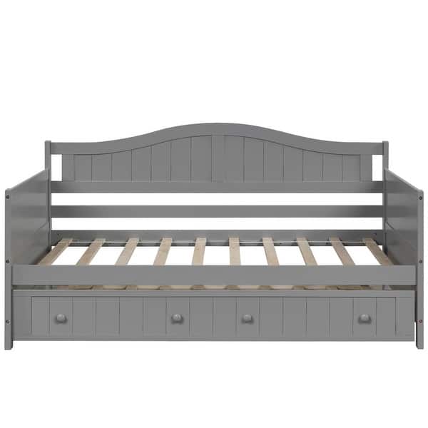 Harper & Bright Designs Twin Wooden Daybed with Trundle Bed - On Sale - Bed  Bath & Beyond - 32423187