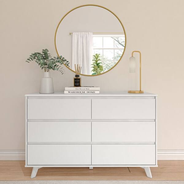 Plank and Beam Scandinavian 6-Drawer Dresser