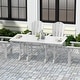 preview thumbnail 17 of 49, Laguna Hdpe All Weather Outdoor Patio 71" Rectangular Dining Table White