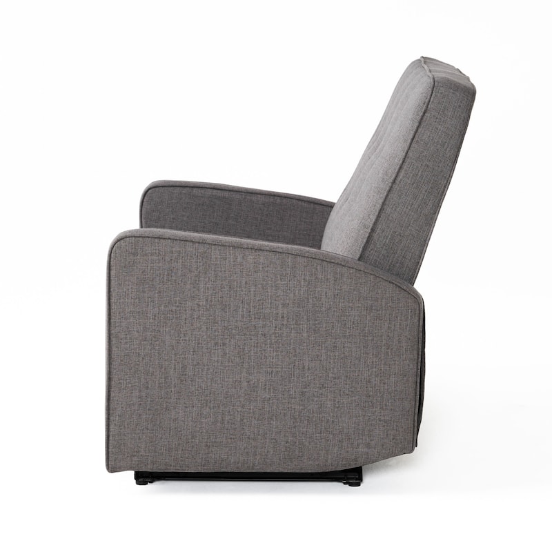 Roomfitters Button-Tufted Upholstered Loveseat with Comfortable Cushions for Living Room or Bedroom, Grey