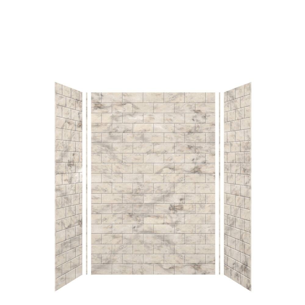 Transolid SWK483672 SaraMar 48" W x 36" D x 72" H Three Panel Shower