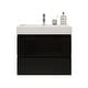 preview thumbnail 54 of 71, Baillie 30'' Wall-Mounted Vanity with Reinforced Acrylic Sink 30''Width - Gloss Black