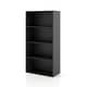 preview thumbnail 182 of 202, DH BASIC Modern Wood Customizable Stackable Storage Organizer - Cube Shelves, Drawer Cabinet, Bookcase with Doors by Denhour 4-Tier - Black