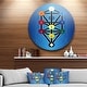 Designart 'cabala Jewish Symbols' Modern Digital Art Circle Wall Art 