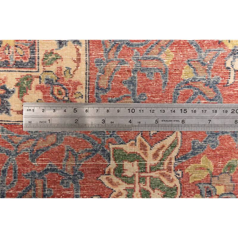 Hand Knotted Oriental 100% Wool Carpet Traditional Floral Beige & Ivories Isfahan Area Rug - 7' 5'' X 5' 1''