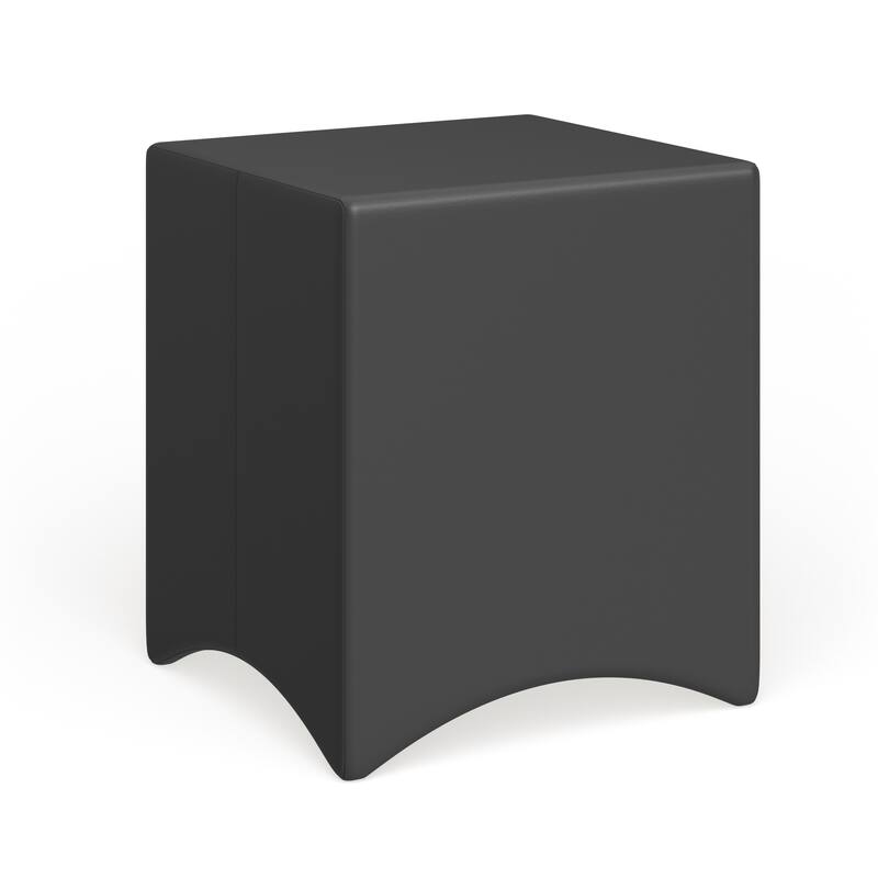 Baxton Studio Dorian Black Faux Leather Upholstered Modern Nightstand