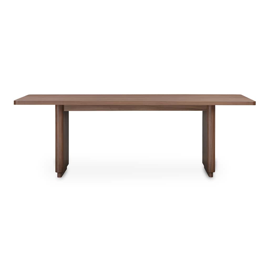 NADAAL STUDIOS Odette Small Dining Table for 6, Rectangular Oak Veneer Top, Scandinavian Style, Brown