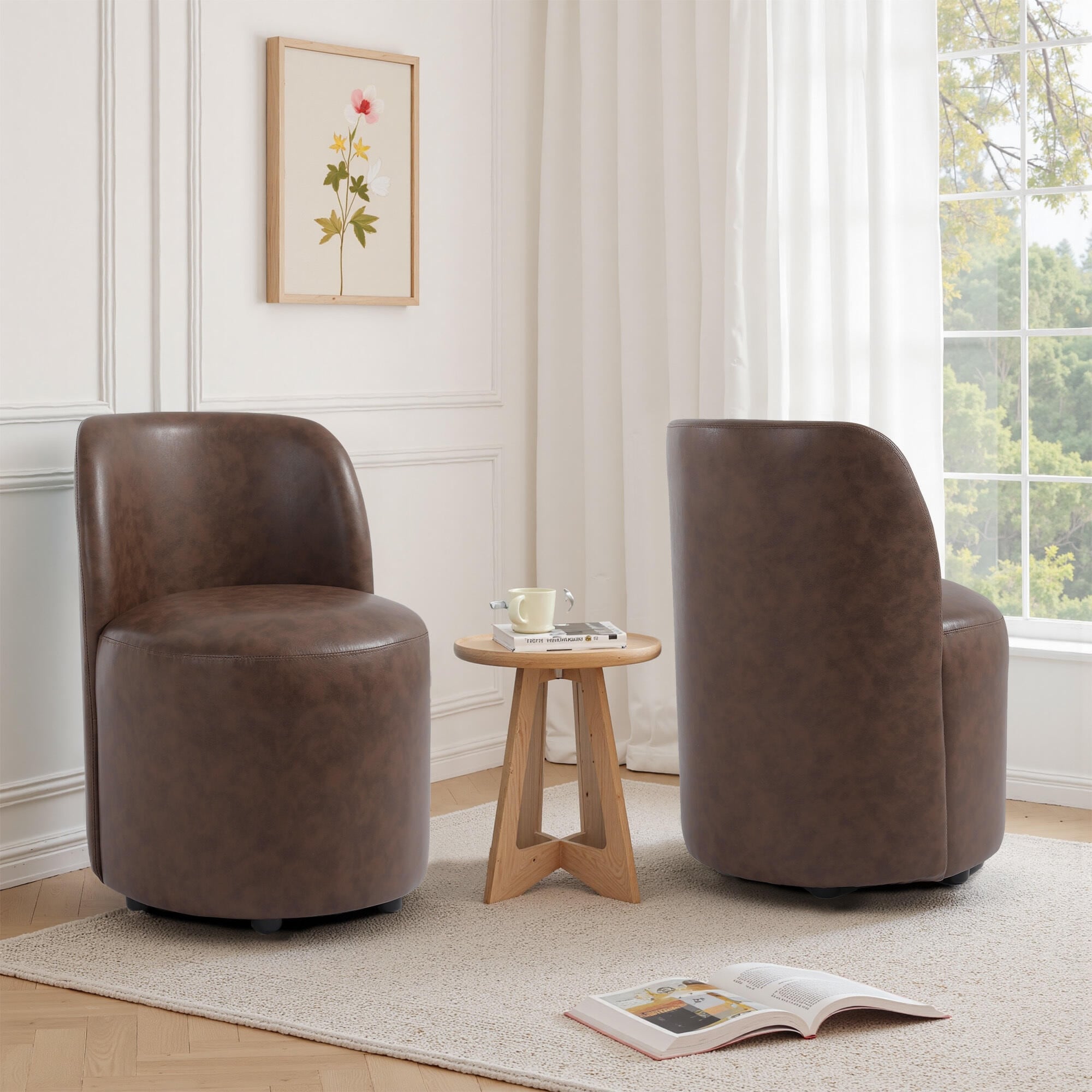Lumibee 21" W Upholstered Side Dining Chair Set of 2