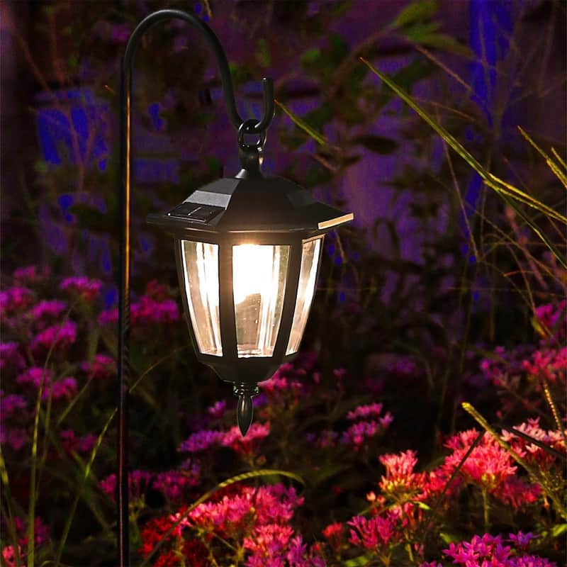 2 Pack Solar Hanging Lights Outdoor, Solar Powered