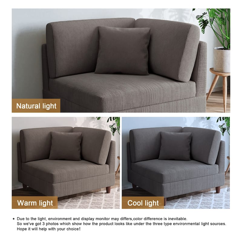 Free Combination Multi-Shaped Corduroy Sofa Modular