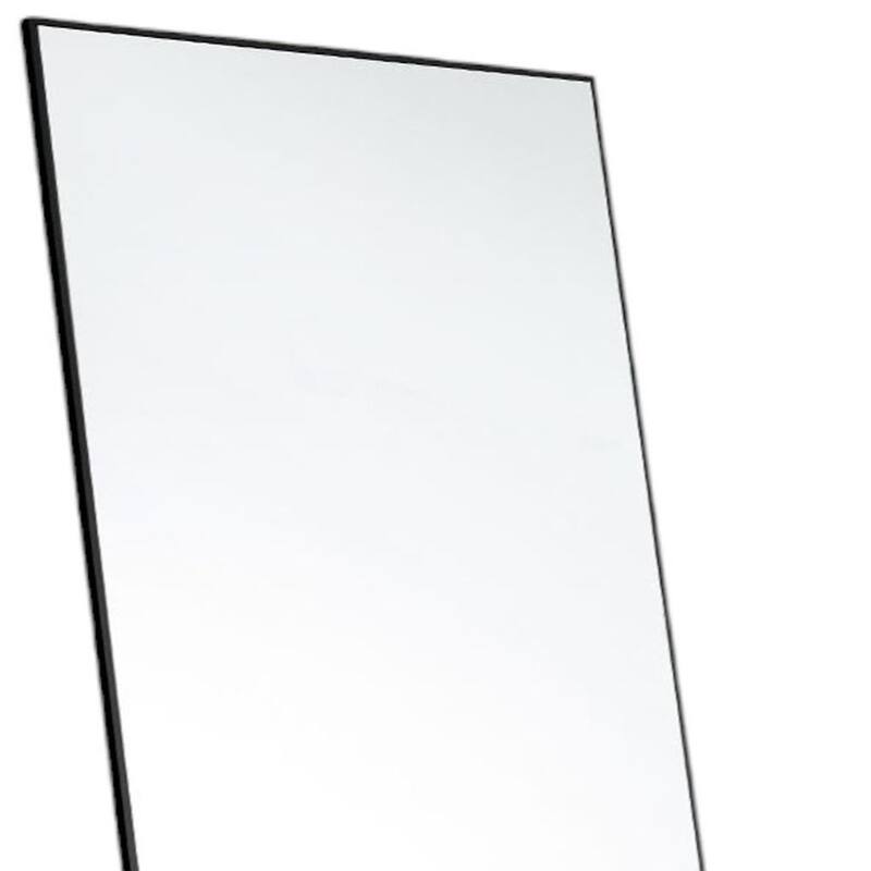 HomeRoots 63" Black Metal Freestanding and Wall Mount Framed Full Length Mirror - 20.00 in. x 63.00 in. x 0.50 in.