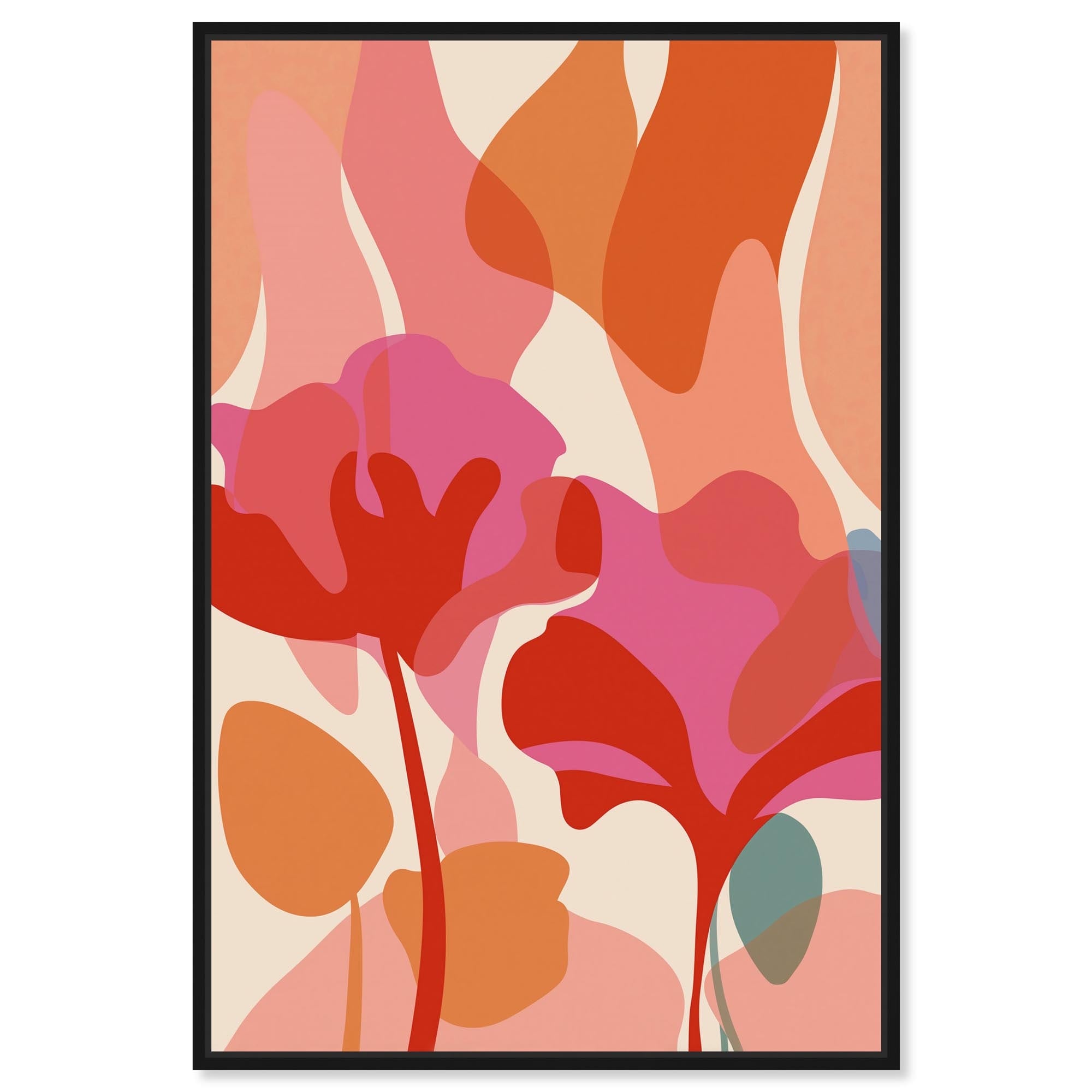 Heart of a Flower II Floral Decor Framed Canvas Print by Art Remedy