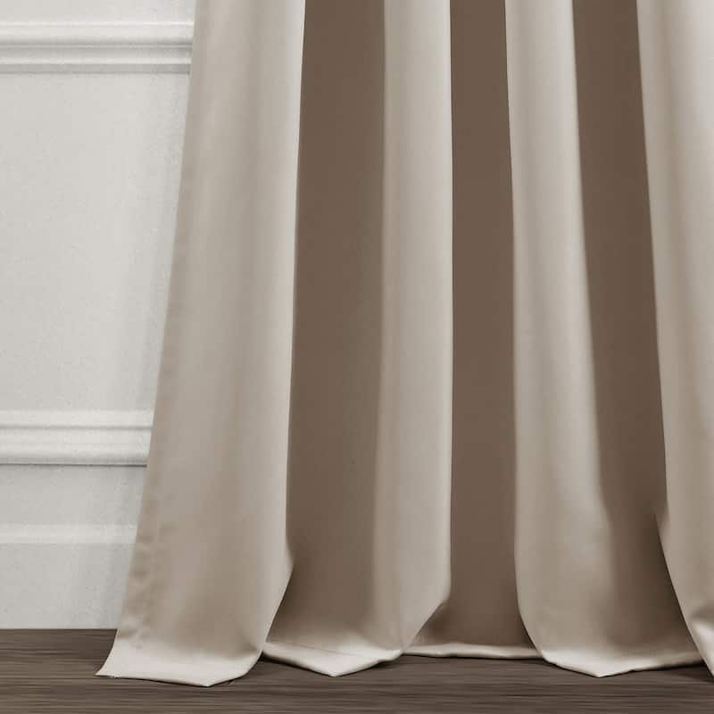 Lush Decor Insulated Rod Pocket Blackout Window Curtain Panel Pair