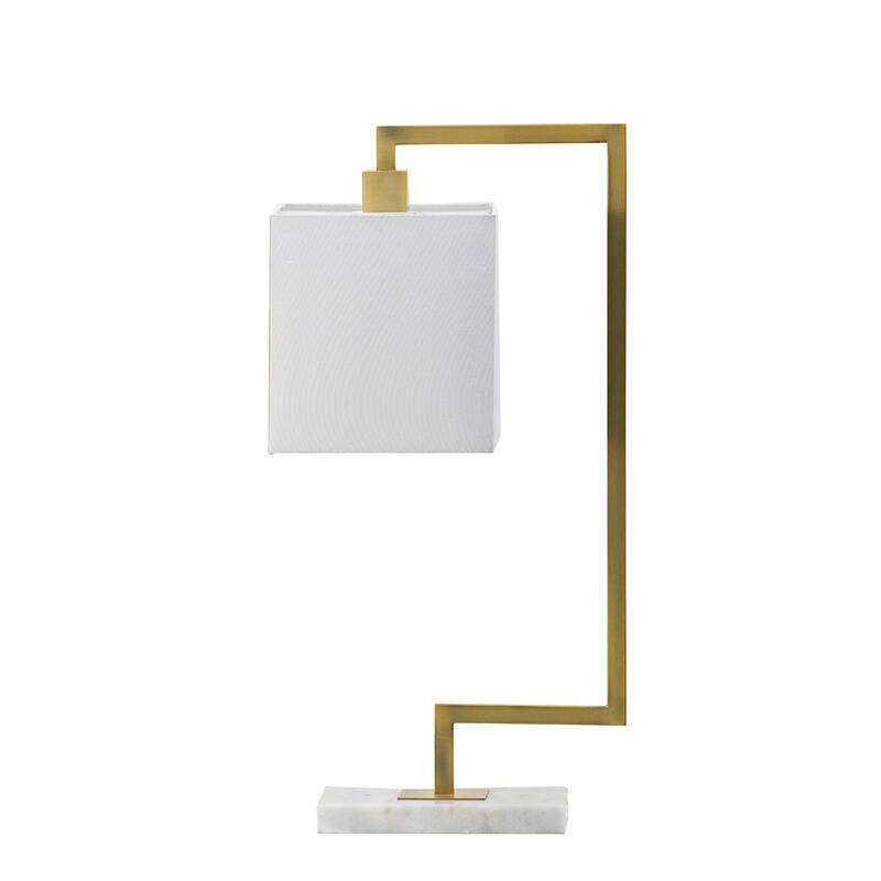 9x14.3x25.2" Metal Table Lamp With unique dual-bend arm design