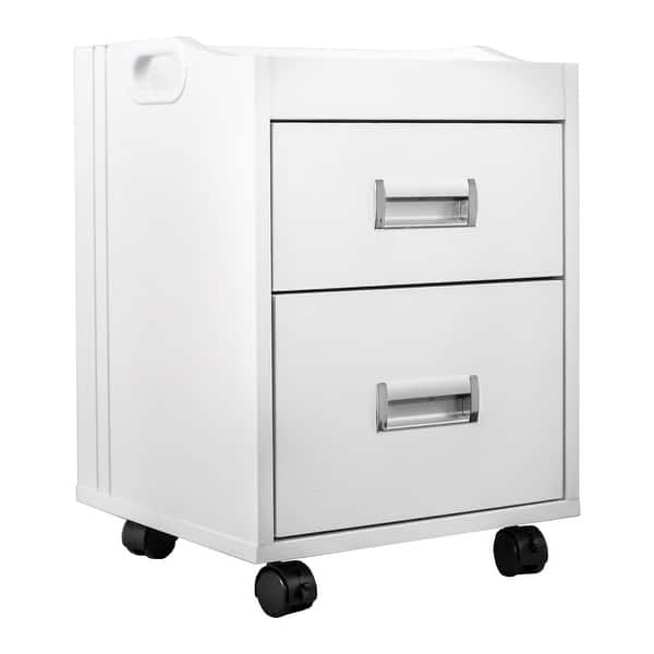 slide 2 of 7, Alera Pedi Cart Pedicart Drawer Trolley for Pedicure Chair Spa Nail Salon, White - N/A Tool Carts - White