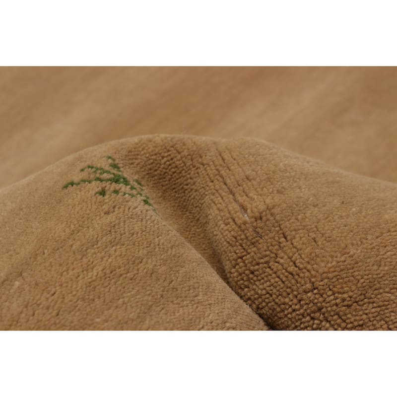 Kashkuli Gabbeh Khaki Rug 2'6" x 15'10" - 2'6 x 15'10