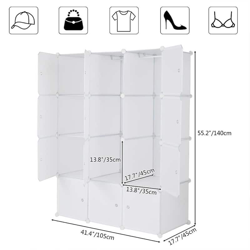 12 Cube Multifunctional Organizer Plastic Cube Storage Shelves