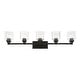 preview thumbnail 2 of 9, Livex Lighting 5-light Black Vanity Sconce, 10385-04 - 42" W X 9.5" H X 6.75" EXT