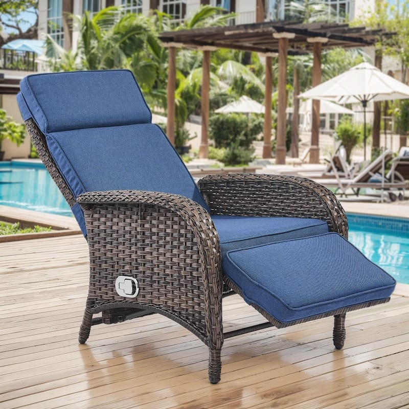 Outdoor Chaise Lounge Chair Adjustable 6-Position