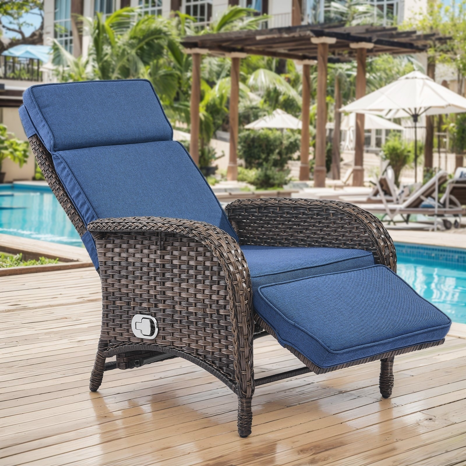 Outdoor Chaise Lounge Chair Adjustable 6-Position