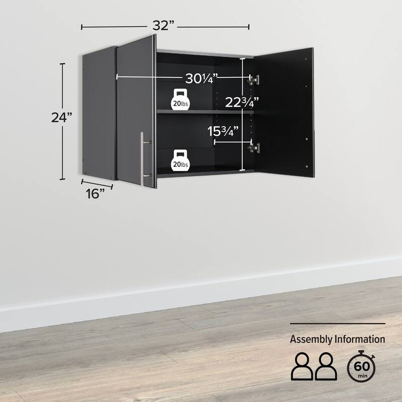Prepac Winslow Elite 32-inch Stackable Wall Cabinet - 32 Inch