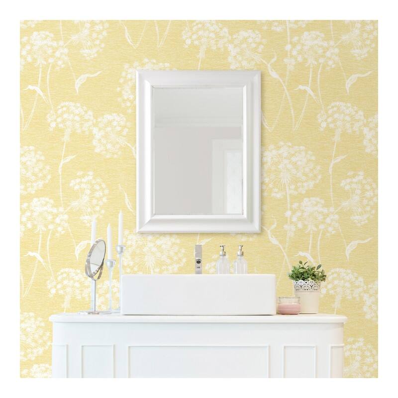 Advantage Garvey Yellow Dandelion Wallpaper - 20.5 x 396 x 0.025