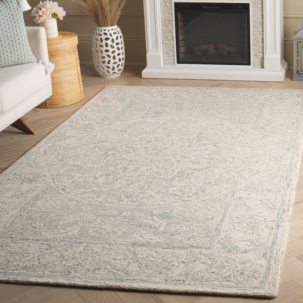 SAFAVIEH Handmade Micro-Loop Orhideea Transitional Wool Rug