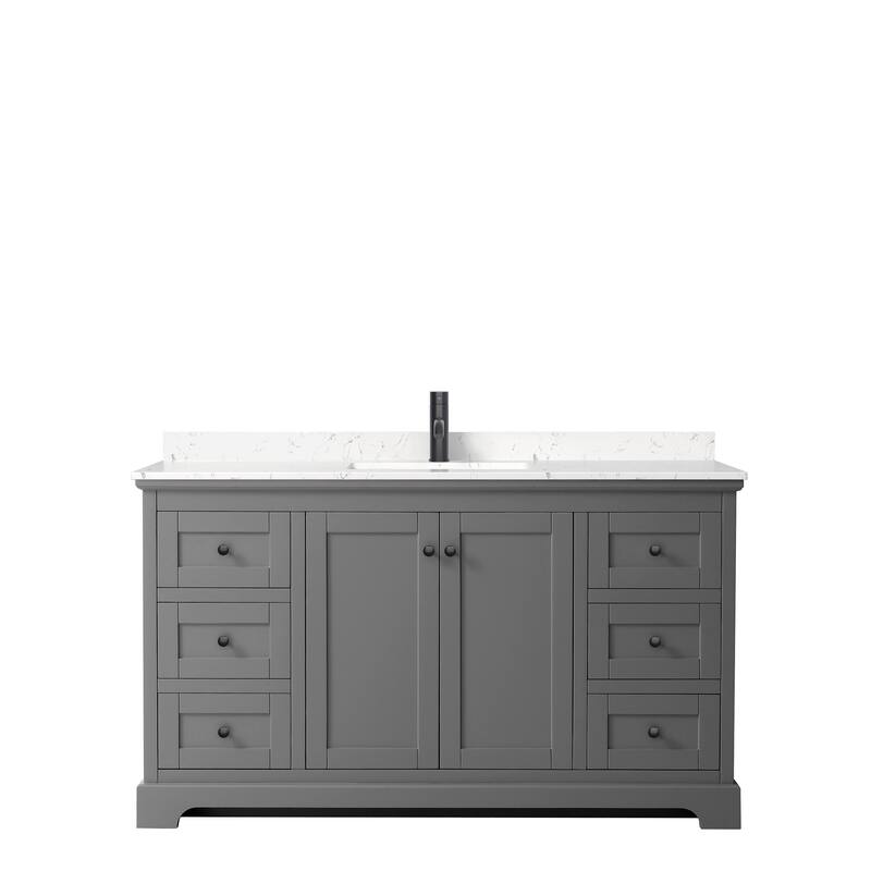 Avery 60 Inch Single Vanity, Cultured Marble Top